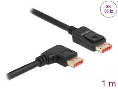Delock DisplayPort Kabel Stecker gerade zu Stecker 90° rechts gewinkelt 1 m