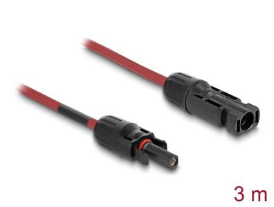 Delock DL4 Solar Kabel 6 mm² Stecker zu Buchse 3 m rot