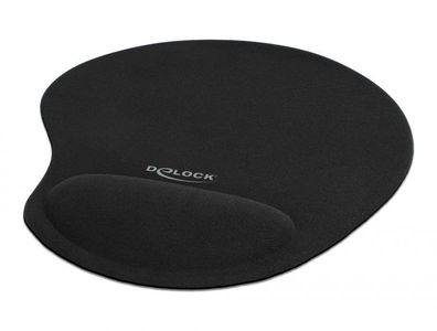 Delock Ergonomisches Mauspad mit Gel Handballenauflage schwarz 230 x 202 x 24 mm