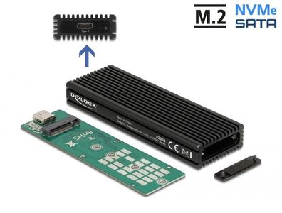 Delock Externes USB Type-C? Combo Gehäuse für M.2 NVMe PCIe oder SATA SSD