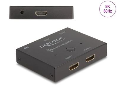 Delock HDMI 2 - 1 Switch bidirektional 8K 60 Hz