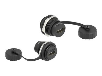 Delock HDMI-A Einbaubuchse mit Verschlusskappe IP67 staub- und wasserdicht
