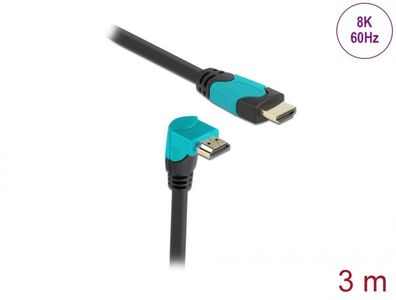 Delock High Speed HDMI Kabel Stecker gerade zu Stecker 90° unten gewinkelt 3 m