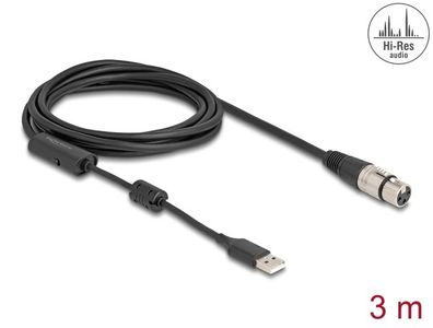 Delock High-Res Audio Konverterkabel XLR 3 Pin