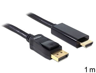 Delock Kabel Displayport 1.1 Stecker > High Speed HDMI-A Stecker Passiv 1 m schw
