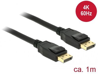 Delock Kabel DisplayPort 1.2 Stecker > DisplayPort Stecker 1 m schwarz 4K