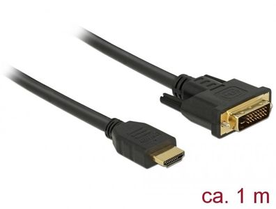 Delock Kabel DVI 24 + 1 Stecker > HDMI-A Stecker 1,0 m
