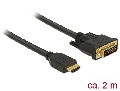 Delock Kabel DVI 24 + 1 Stecker > HDMI-A Stecker 2,0 m