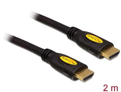 Delock Kabel HDMI-A Stecker > HDMI-A Stecker 4K 2m