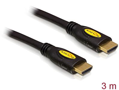 Delock Kabel HDMI-A Stecker > HDMI-A Stecker 4K 3 m