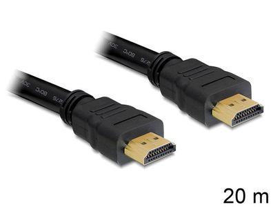 Delock Kabel High Speed HDMI mit Ethernet, HDMI A Stecker > HDMI A Stecker 20 m