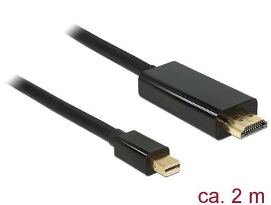 Delock Kabel Mini Displayport 1.1 Stecker > HDMI-A Stecker 2 m schwarz