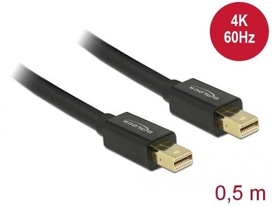 Delock Kabel Mini Displayport 1.2 Stecker > Mini Displayport Stecker 4K 0,5 m