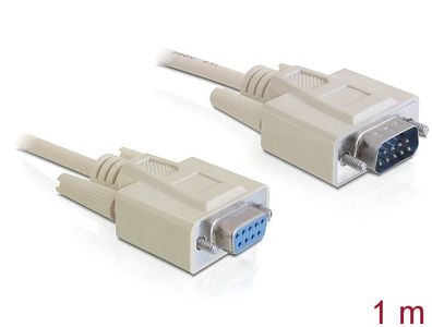 Delock Kabel RS-232 Seriell Sub-D9 Stecker / Buchse 1 m