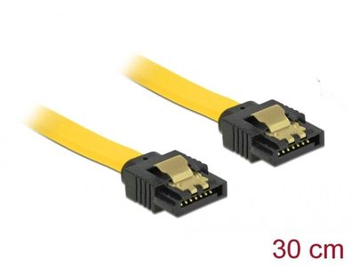 Delock Kabel SATA 6 Gb/s gerade/gerade Metall 30cm