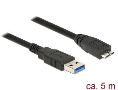 Delock Kabel USB 3.0 A Stecker > USB 3.0 Micro-B Stecker 5,0 m