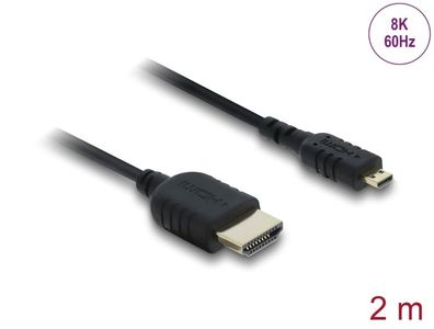 Delock Koaxiales High Speed HDMI Kabel HDMI Stecker zu Micro HDMI Stecker 8K 60