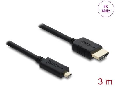 Delock Koaxiales High Speed HDMI Kabel HDMI Stecker zu Micro HDMI Stecker 8K 60