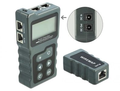 Delock LCD Kabeltester RJ45 / PoE / DC