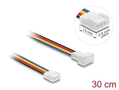 Delock Lüfter Verlängerungskabel PWM Stecker zu Buchse 4 Pin 30 cm