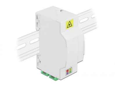 Delock LWL Anschlussdose für Hutschiene 4 x SC Simplex oder LC Duplex