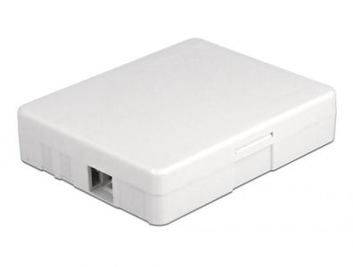 Delock LWL Anschlussdose zur Wandmontage für 2 x SC Simplex oder LC Duplex weiß