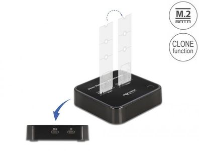 Delock M.2 Dockingstation für 2 x M.2 SATA SSD mit Klon Funktion
