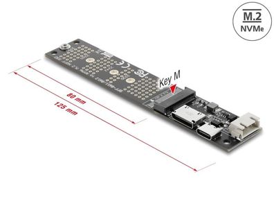 Delock OCuLink zu M.2 Key M NVMe SSD Konverter
