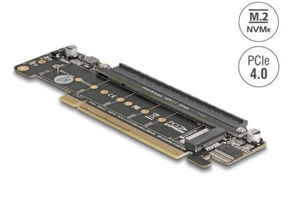 Delock PCI Express 4.0 x16 Riser Karte mit 2 x M.2 Key M NVMe Slot ? Bifurcation