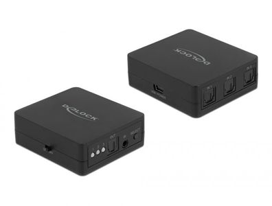 Delock S/PDIF Toslink Switch 3 In 1 Out mit IR-Fernbedienung