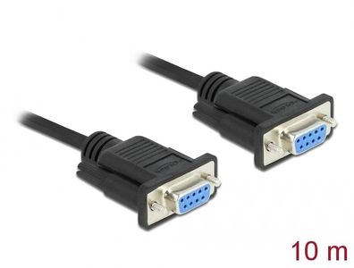 Delock Seriell Kabel RS-232 Sub-D9 Buchse zu Buchse Nullmodem mit 10 m