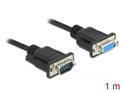 Delock Seriell Kabel RS-232 Sub-D9 Stecker zu Buchse 1 m