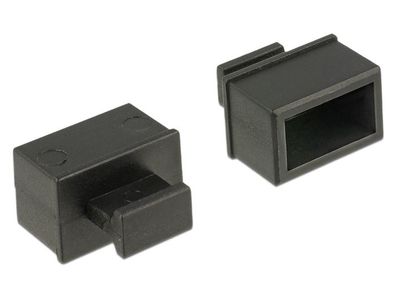 Delock Staubschutz für SFP Schacht mit Griff 10 Stück schwarz
