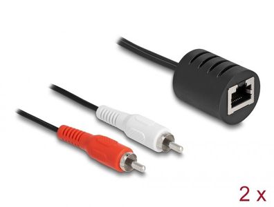 Delock Stereo Audio Extender RJ45 Buchse zu 2 x Cinch Stecker Cat.5