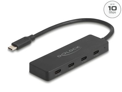 Delock USB 10 Gbps USB Type-C? Hub mit 4 x USB Type-C? Buchse schwarz