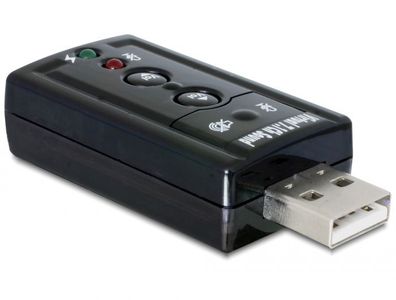 Delock USB 2.0 Sound Adapter Virtual 7.1 - 24 bit / 96 kHz mit S/PDIF