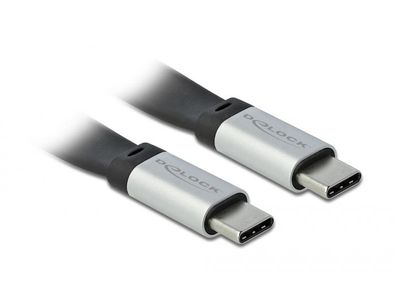 Delock USB 3.2 Gen 2 FPC Flachbandkabel USB Type-C? zu USB Type-C? 22 cm PD 3 A
