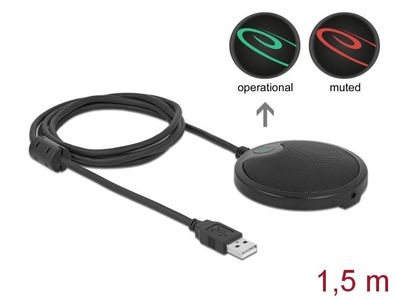 Delock USB Kondensator Mikrofon Omnidirektional für Konferenzen