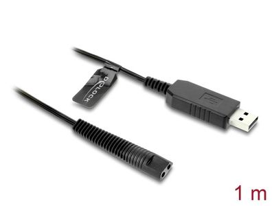 Delock USB Ladekabel 12 V für Elektrorasierer kompatibel mit Braun Series 1, 3,
