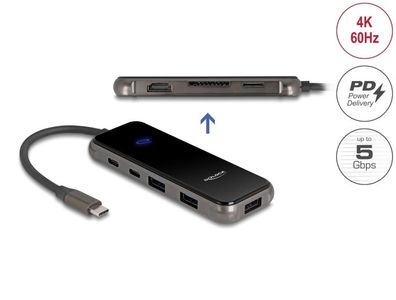 Delock USB Type-C? Dockingstation 4K - HDMI / USB Hub / SD - Micro SD Slot / PD