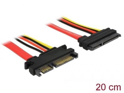 Delock Verlängerungskabel SATA 6GB/s 22Pin St. > 22 Pin Bu. (5V+12V) 20cm