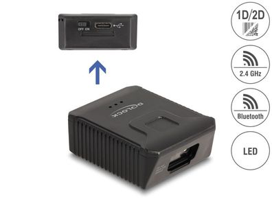 Delock Wearable Barcode Scanner 1D und 2D mit 2,4 GHz oder Bluetooth
