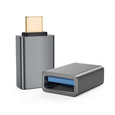 helos Adapter OTG, USB 3.1 A Buchse/Type-C? Stecker, Premium, anthrazit