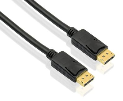 helos Anschlusskabel, DisplayPort Stecker/Stecker, 4K 1,0m, schwarz