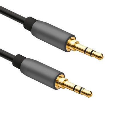 helos Anschlusskabel, Klinke 3,5mm Stecker/Stecker 3 Pin, Premium, 0,5m, schwarz