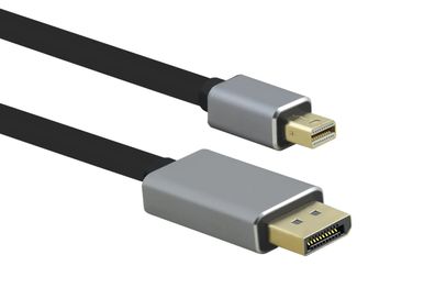 helos Anschlusskabel, mini DisplayPort St./DP St., Premium 8K, 3,0m, schwarz
