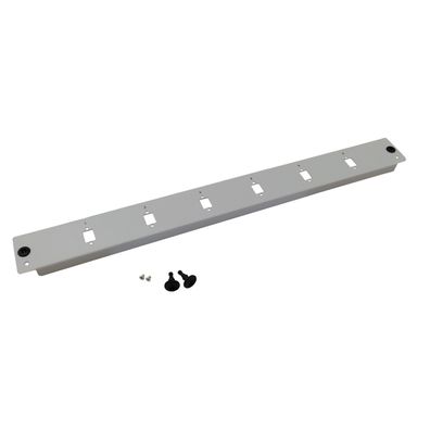 helos LWL 19Zoll Breakoutbox Frontplatte 6-Fach Blende unbestückt, grau