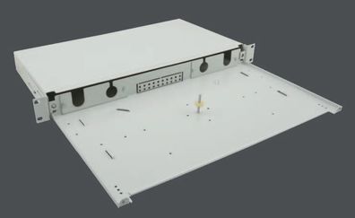 helos LWL 19Zoll Breakoutbox für 6/12/24-Fach LC Blende unbestückt, grau