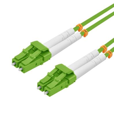 helos LWL OM5 Patchkabel Duplex LSZH 2,0mm LC/LC lindgrün 5,0m