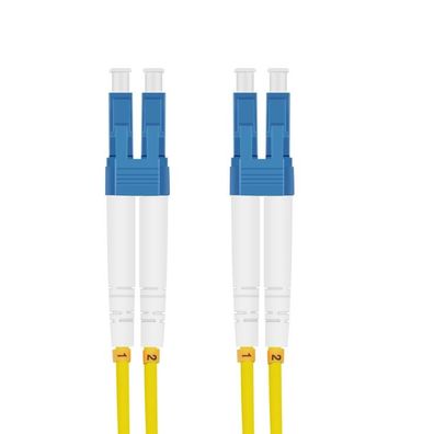 helos LWL OS2 Patchkabel Duplex LSZH 3,0mm LC/LC gelb 0,5m